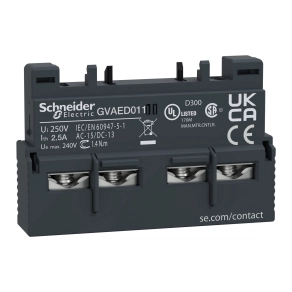 Schneider Electric TeSys - GVAED011 - Segédérintkező blokk, homloklapi, NY + Z hiba