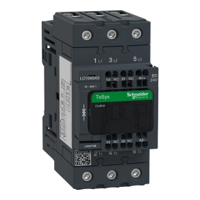 Schneider Electric TeSys D - LC1D65A3BD - 3pólusú Everlink mágneskapcsoló (AC3, 400V 65A) rugós vezérlő sorkapoccsal 24V DC