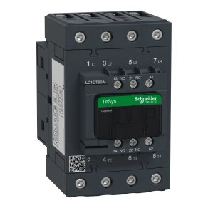 Schneider Electric TeSys D - LC1DT60AE7 - 4 pólusú Everlink mágneskapcsoló AC1 415V 60 A, tek. 48V AC 50/60Hz
