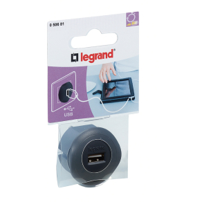 Legrand USB-s csatlakozódugó 1, 5A-5V, fekete - 50681
