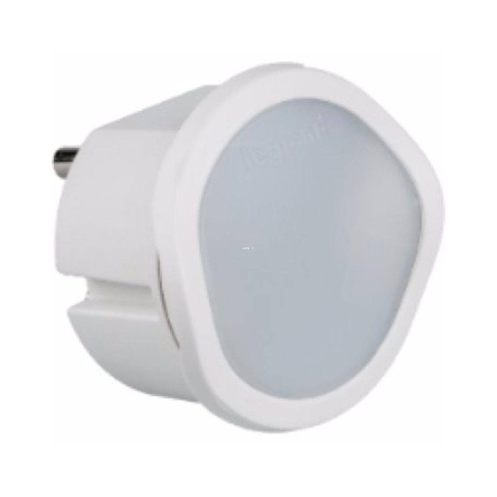 Legrand Csatlakozódugó éjszakai fénnyel, LED-es, kapcsolható és fényerőszabályozható, fehér (50676)