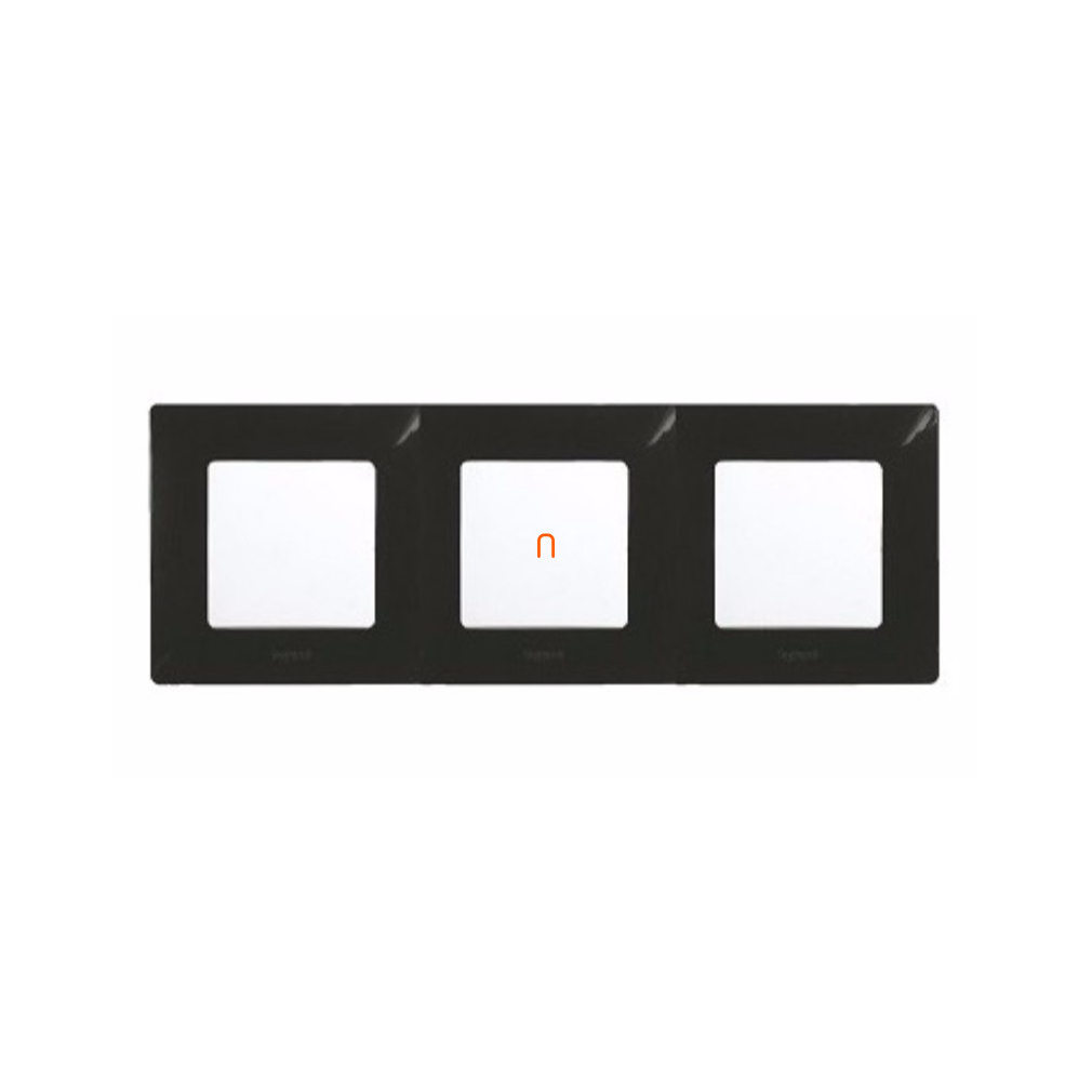 Legrand Niloé matt fekete keret 3-as 397033