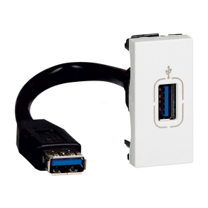   Legrand Program Mosaic USB aljzat elővezetékezett 1 modulos fehér - 78746