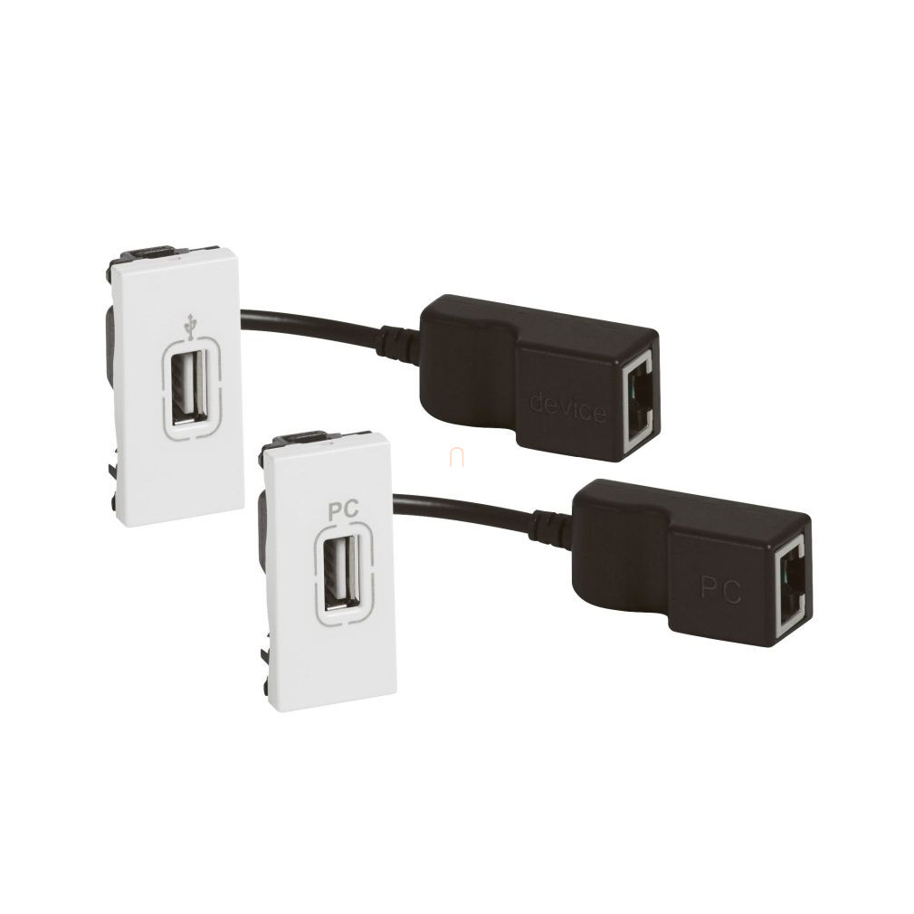 Legrand 078748 Program Mosaic 2db USB és 1db RJ45 csatlakozóaljzat készlet