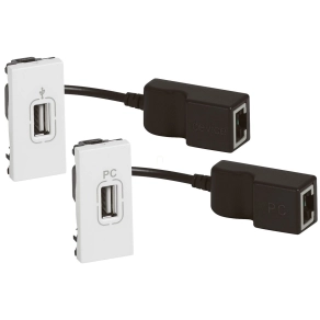  Legrand Program Mosaic 2db USB és 1db RJ45 csatlakozóaljzat készlet - 78748