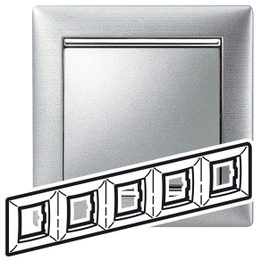 Legrand Valena keret, 5-ös, alumetál - 770335