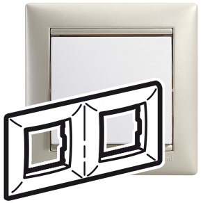 Legrand Valena 2-es keret, vízszintes, kagylóhéj - 770472