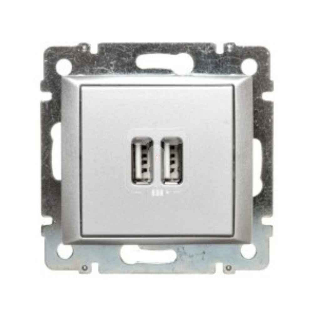 Valena 770270 2xUSB töltő 2400mA alumínium Legrand