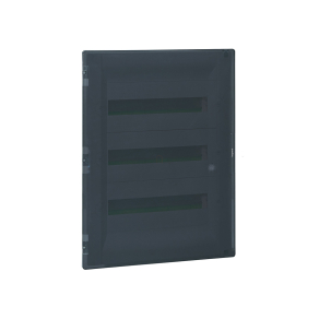  Legrand Practibox3 süllyesztett kiselosztó, átlátszó füstszínű ajtóval, védőföld és nulla elosztókapoccsal, 3 sor 54 modul, 592x422 - 401758