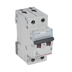 Legrand TX3 kismegszakító 2P B6 6000A/6kA BIC - 403383