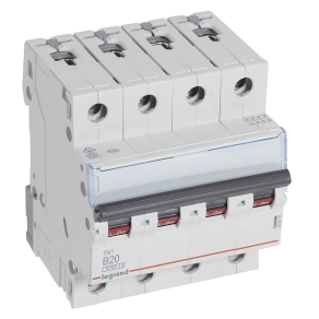 Legrand TX3 kismegszakító 4P B20 6000A/6kA BIC - 403418