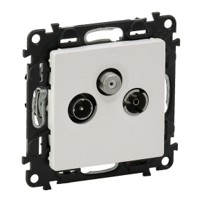   Legrand Valena Life TV-Rádió-SAT aljzat, átmenő, 14 dB fehér - 753165