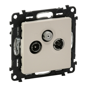   Legrand Valena Life TV-Rádió-SAT aljzat, átmenő, 14 dB, elefántcsont - 753265