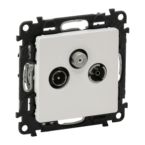   Legrand Valena Life TV-Rádió-SAT aljzat, végzáró, 10 dB fehér - 753164