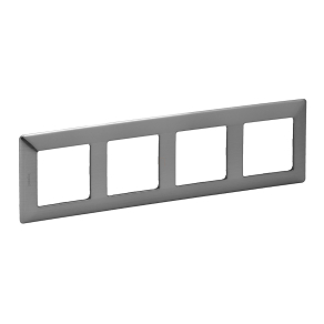 Legrand Valena Life 4-es keret, Inox dekor - 754154
