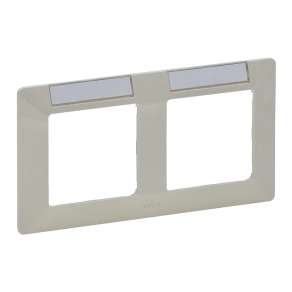   Legrand Valena Life kettős keret, vízszintes, címketartóval, elefántcsont - 754052