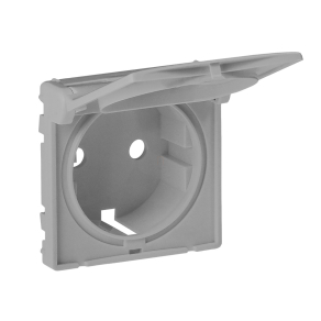   Legrand Valena Life 2P+F csatlakozóaljzat burkolat csapófedéllel alumínium - 754842