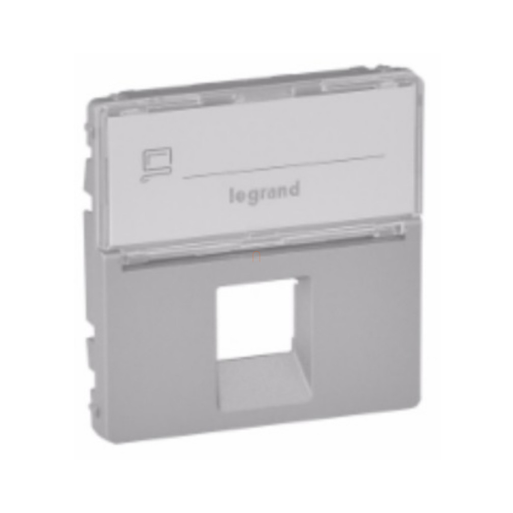 Valena Life 755472 1xRJ45 burkolat címketartóval alumínium Legrand