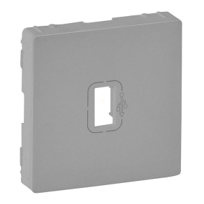   Legrand Valena Life elővezetékezett USB adatátviteli csatlakozóaljzat burkolat, alumínium - 754752