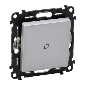   Legrand Valena Life váltókapcsoló jelzőfénnyel 10 AX alumínium - 752326