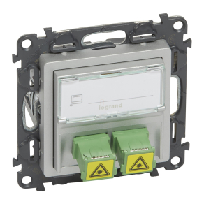   Legrand Valena Life SC/APC egymódusú optikai csatlakozóaljzat alumínium - 753330