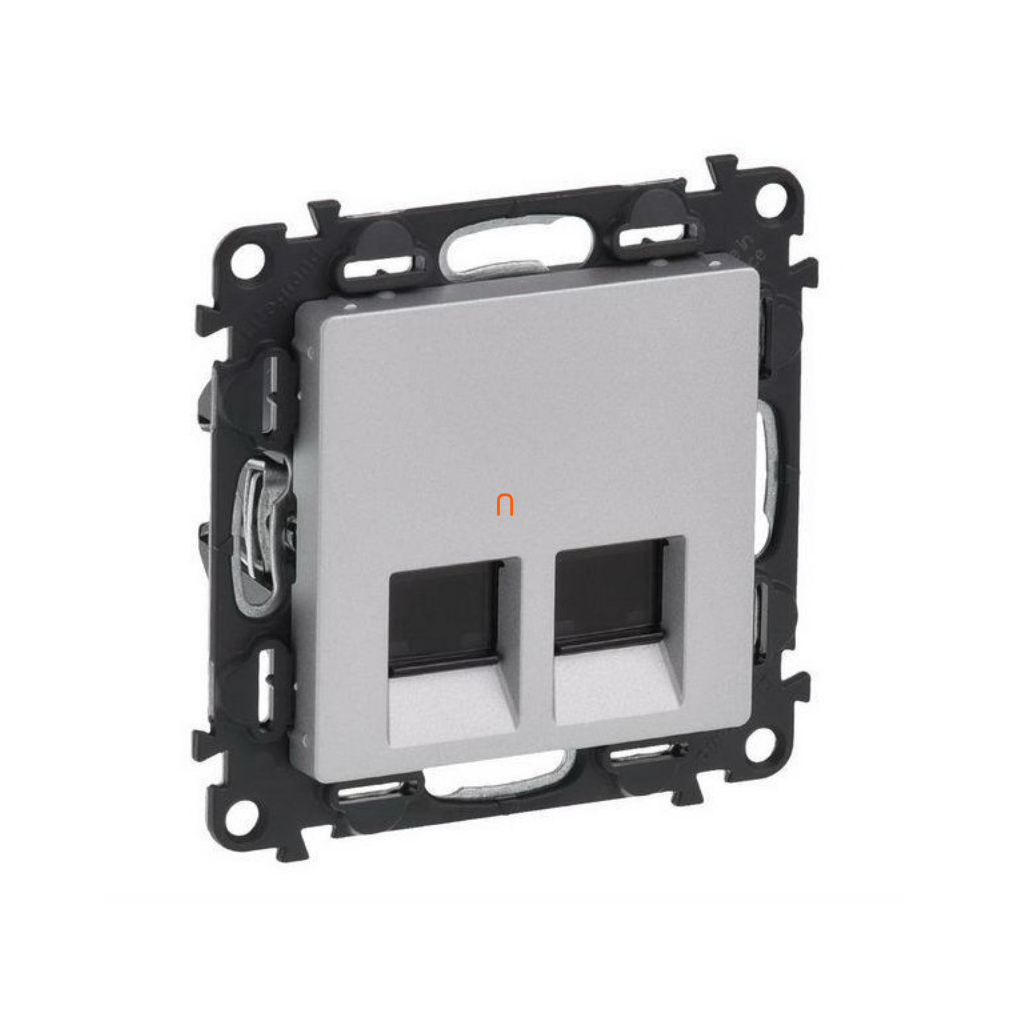 Legrand Valena Life 753343 2xRJ45 UTP Cat6 aljzat alumínium