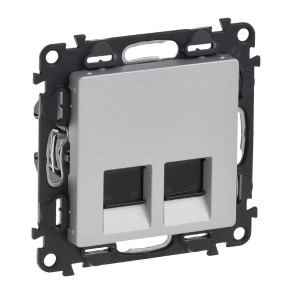   Legrand Valena Life 2xRJ45 Cat. 6 UTP csatlakozóaljzat alumínium - 753343