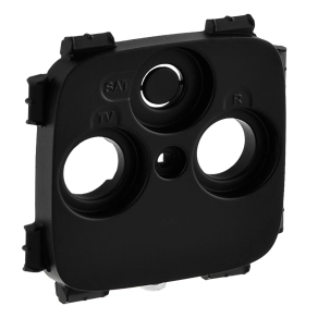   Legrand Valena Allure TV-RD-SAT aljzat burkolat (30 mm), fekete - 754808