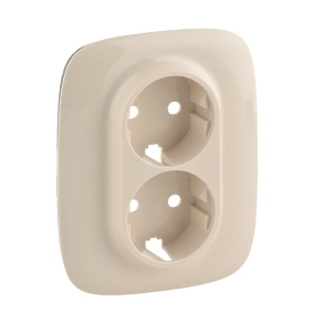   Legrand Valena Allure 2x2P+F aljzat monobloc burkolat + keret, tel, elefántcsont - 754956