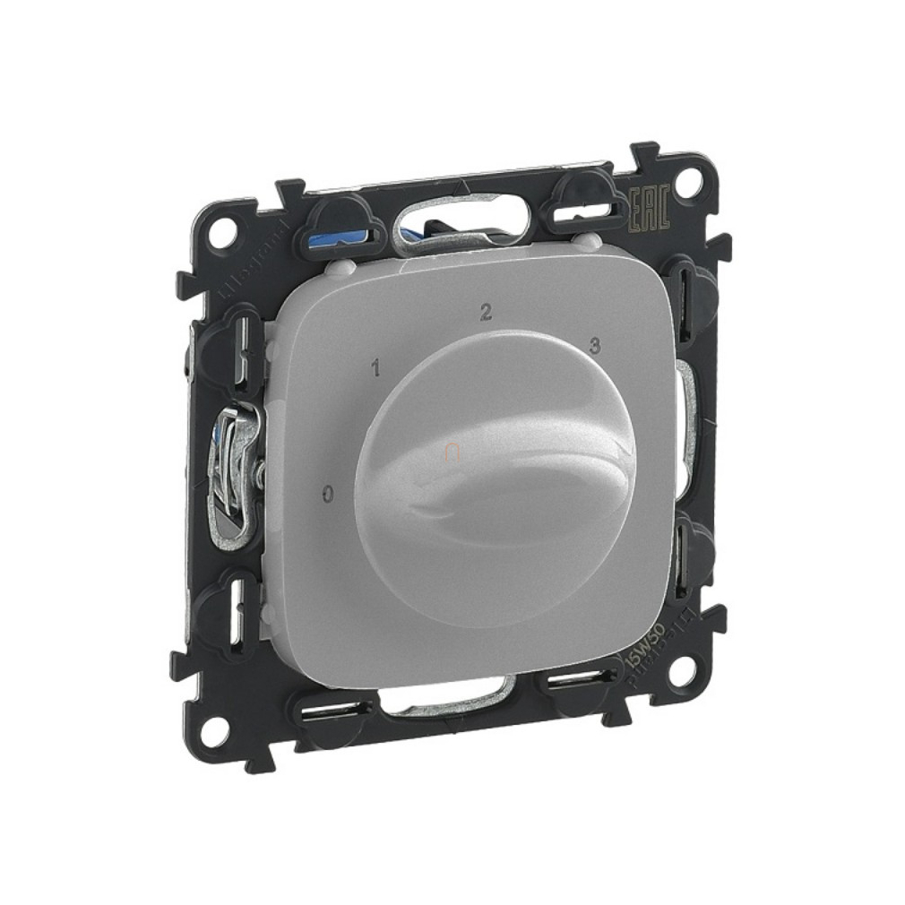 Valena Allure 755177 ventilátor vezérlő (0-1-2-3 állású), burkolattal alumínium Legrand