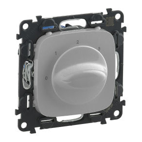   Legrand Valena Allure ventilátor vezérlő (0-1-2-3 állású), burkolattal, alumínium - 755177