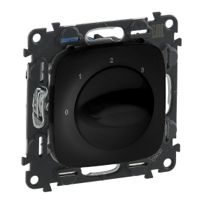   Legrand Valena Allure ventilátor vezérlő (0-1-2-3 állású), burkolattal, fekete - 755178