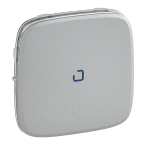   Legrand Valena Allure világítás+szellőzés kapcsoló burkolat, alumínium - 755217