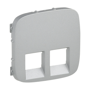   Legrand Valena Allure 2xRJ11/RJ45 aljzat burkolat, alumínium - 755427