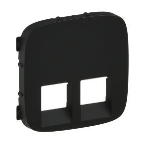   Legrand Valena Allure 2xRJ11/RJ45 aljzat burkolat, fekete - 755428