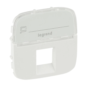   Legrand Valena Allure RJ11/RJ45 aljzat burkolat címketartóval, fehér - 755475