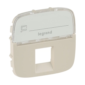   Legrand Valena Allure RJ11/RJ45 aljzat burkolat címketartóval, elefántcsont - 755476