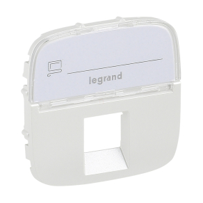   Legrand Valena Allure RJ11/RJ45 aljzat burkolat címketartóval, gyöngyház - 755479