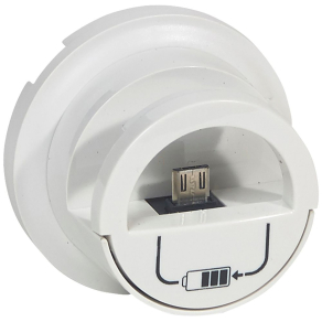   Legrand Céliane micro USB dokkolós töltőaljzat burkolat, fehér - 68210