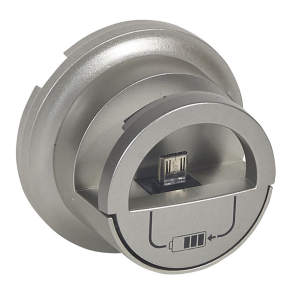   Legrand Céliane micro USB dokkolós töltőaljzat burkolat, titán - 68510