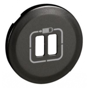   Legrand Céliane 2xUSB töltőaljzat burkolat, grafit - 67956