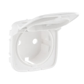   Legrand Valena Allure 2P+F csatlakozóaljzat burkolat, csapfedeles, fehér - 754845