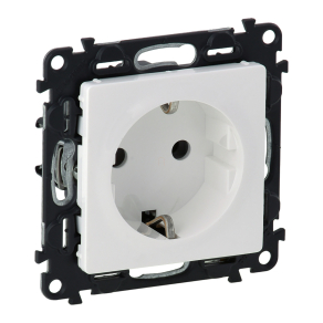   Legrand Valena Life 2P+F csatlakozóaljzat, rugós vezetékbekötéssel fehér - 753121