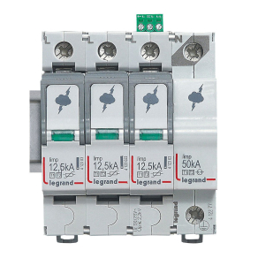   Legrand túlfeszültség-levezető T1+T2 12, 5KA 3P+N NR +SD - 412277