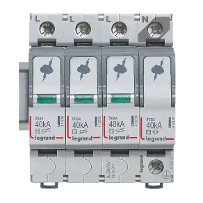 Legrand túlfeszültség-levezető T2 40KA 3P+N NR - 412247