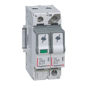 Legrand túlfeszültség-levezető T2 20KA 1P+N NR - 412226
