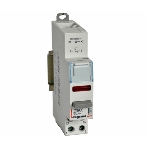   Legrand CX3 moduláris nyomókapcsoló 1Ny + piros LED 110/400V ~ - 412915