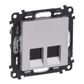   Legrand Valena Life 2xRJ45 Cat. 6 STP csatlakozóaljzat alumínium - 753347