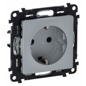   Legrand Valena Life 2P+F aljzat, csavaros alumínium - 753325