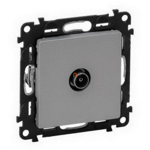   Legrand Valena Life TV aljzat, 14 dB, átmenő alumínium - 753361